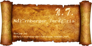 Nürnberger Terézia névjegykártya